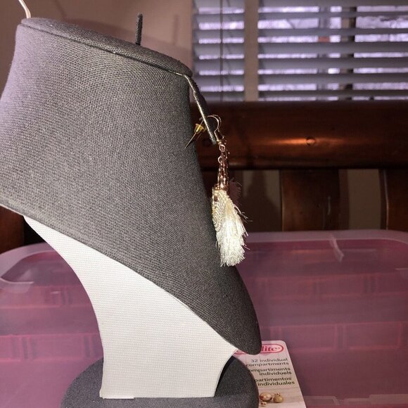 Four (4) Piece Bohemian Style Tassel Medallion Dangle Earring Bundle - Picture 9 of 9